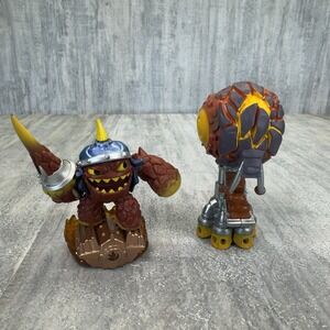 skylanders superchargers Lava Lance Eruptor And Burn Cycle Figures